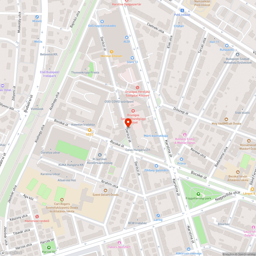 Kátyú! bejelentés helye