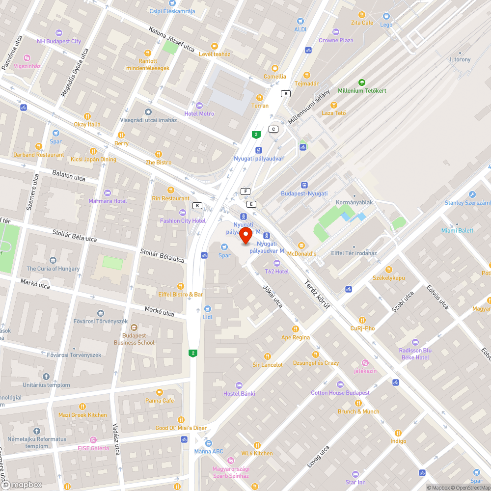 VI. ker. Nyugati tér - pad javítása bejelentés helye