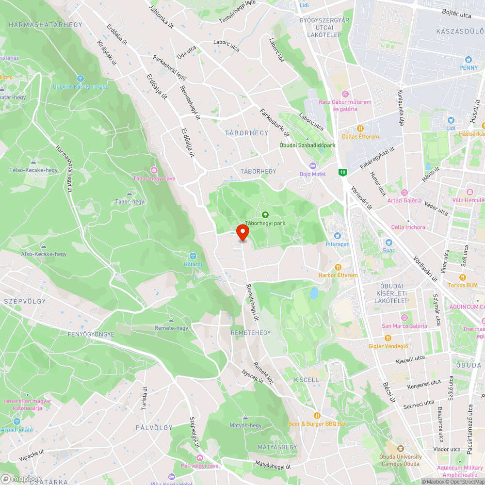 III. Remetehegyi út 107. kátyú bejelentés helye