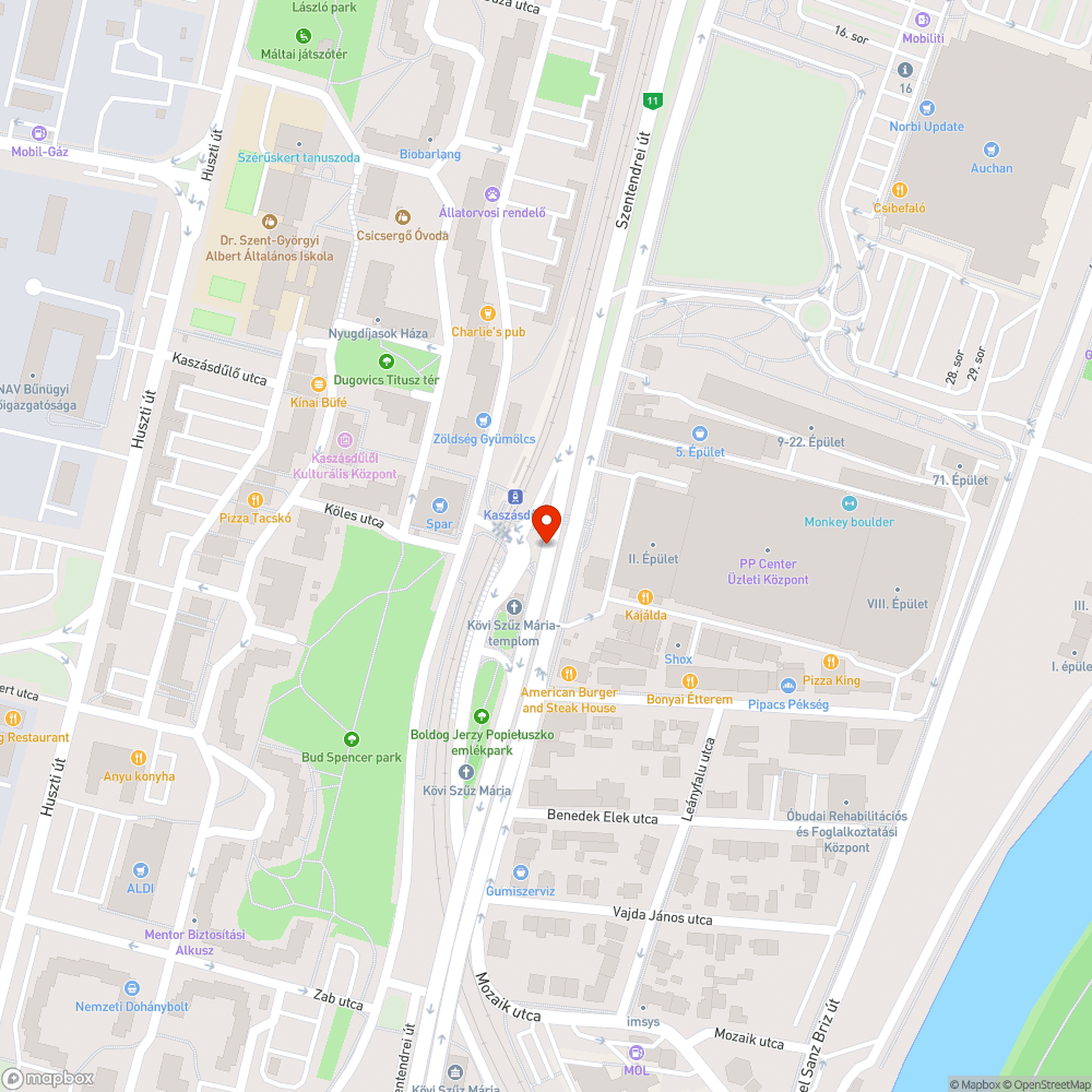 Szétesett utasvàró bejelentés helye