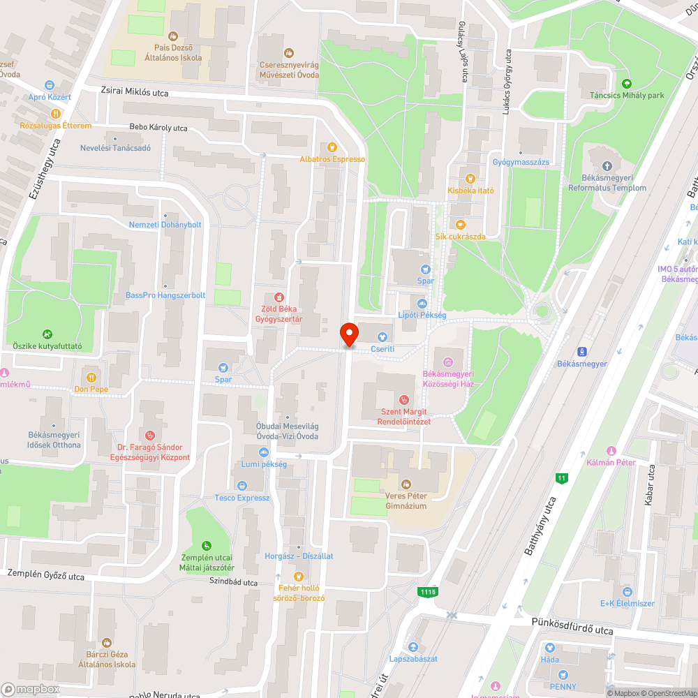 Kiégett lámpa bejelentés helye