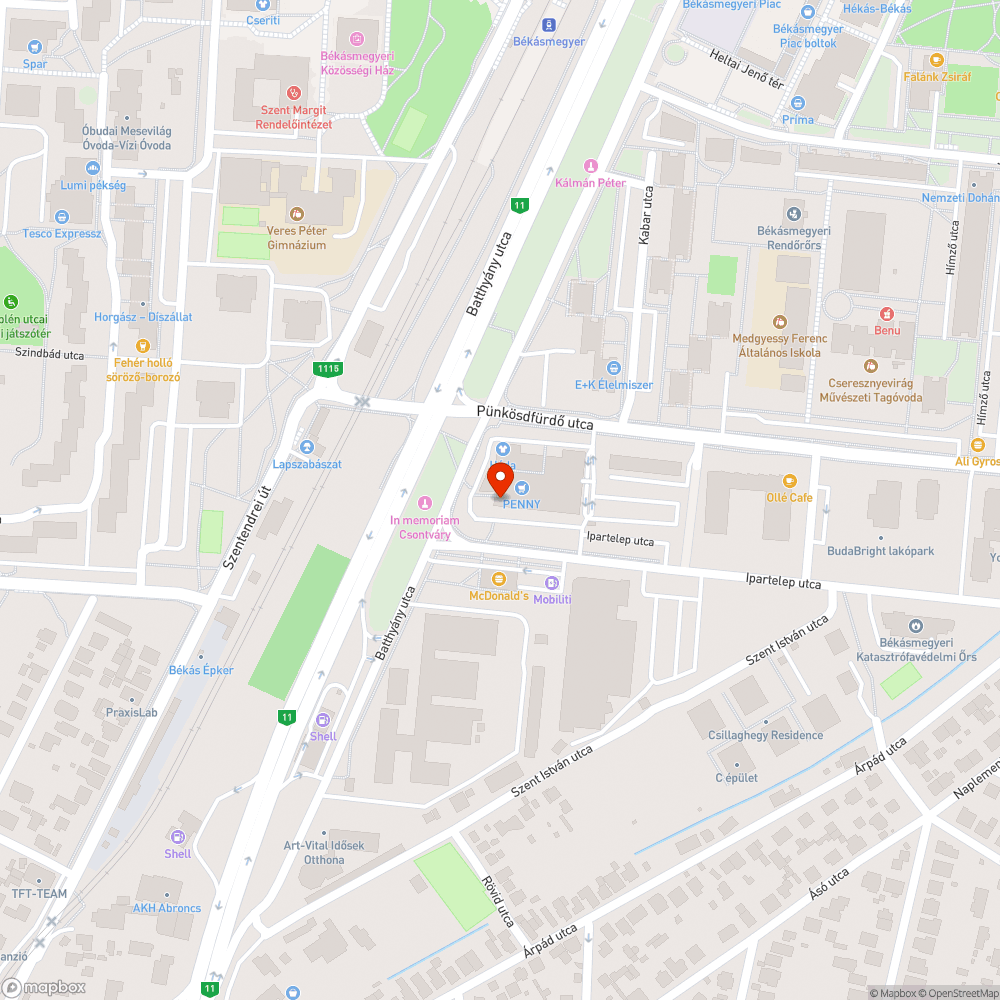 Kiégett lámpa bejelentés helye