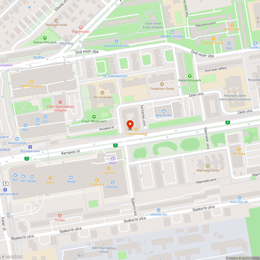 Leesett kőtörmelékek az út mellett. bejelentés helye