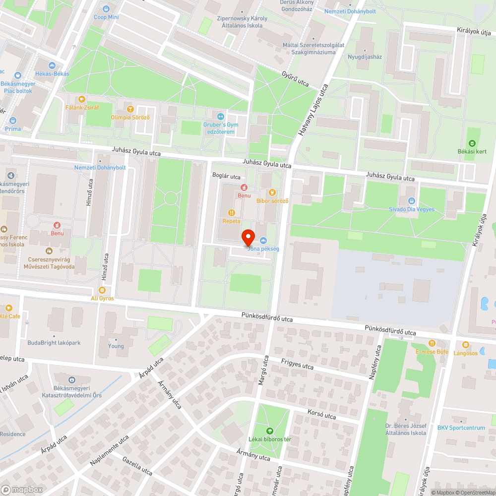 2 db kátyú bejelentés helye