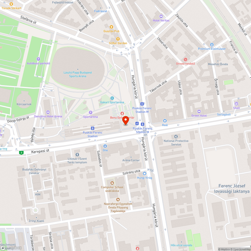 Járda kiszélesítése a Stadionoknál. bejelentés helye