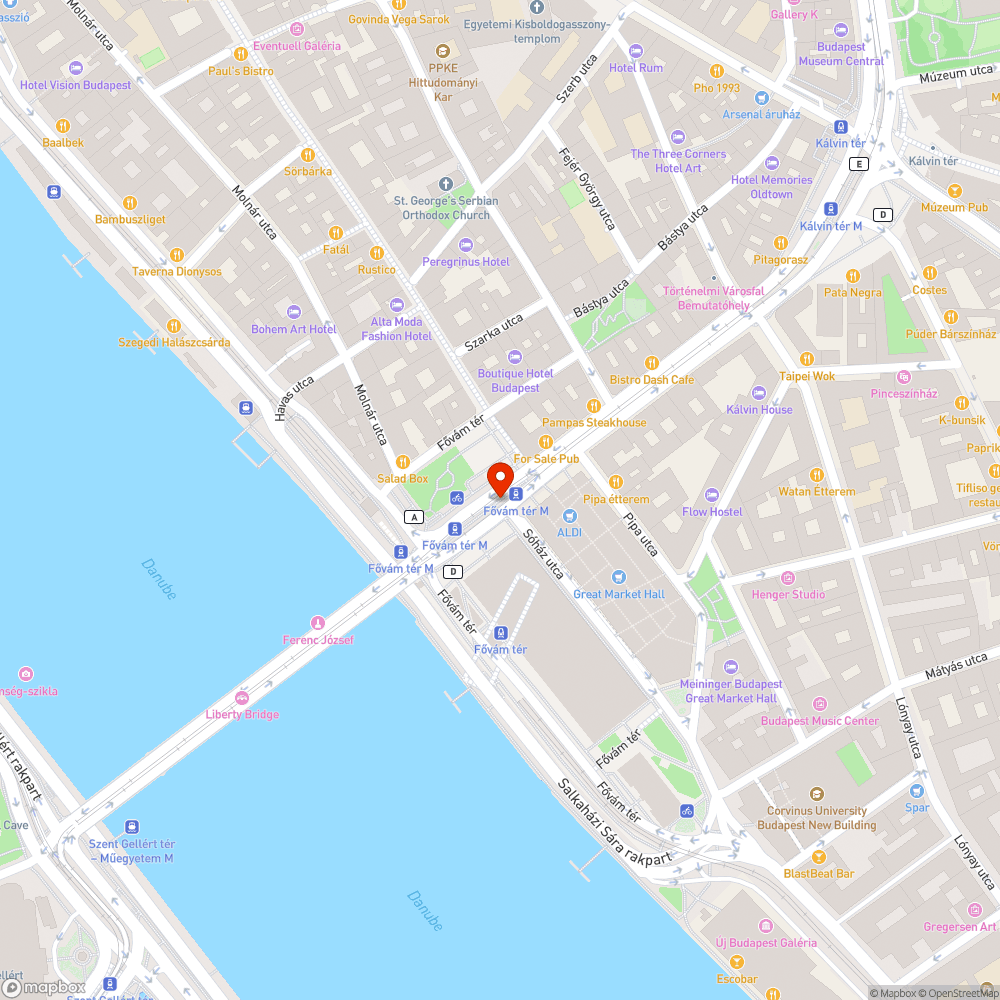 Obszcén graffiti a Fővám téren bejelentés helye