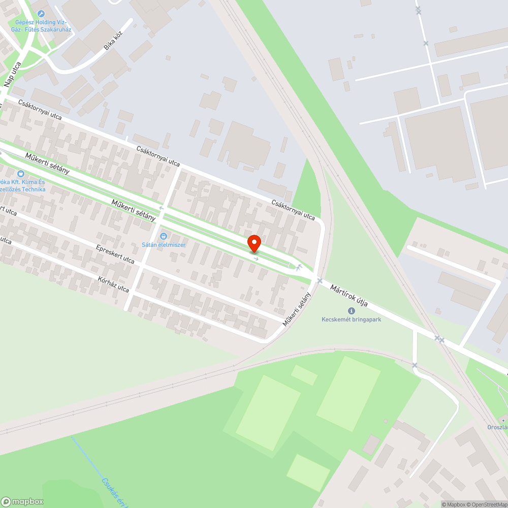 Eltávolított közúti jelzőtáblák a Műkerti sétányon bejelentés helye