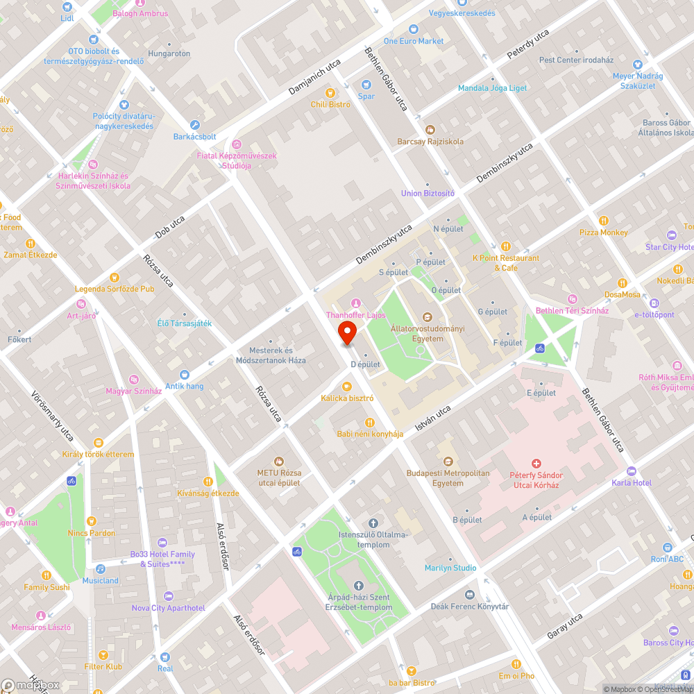 Rendszám nélküli autó (Rottenbiller utca) bejelentés helye