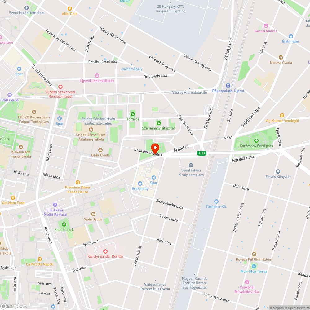 Balesetveszélyes Árpád út bejelentés helye