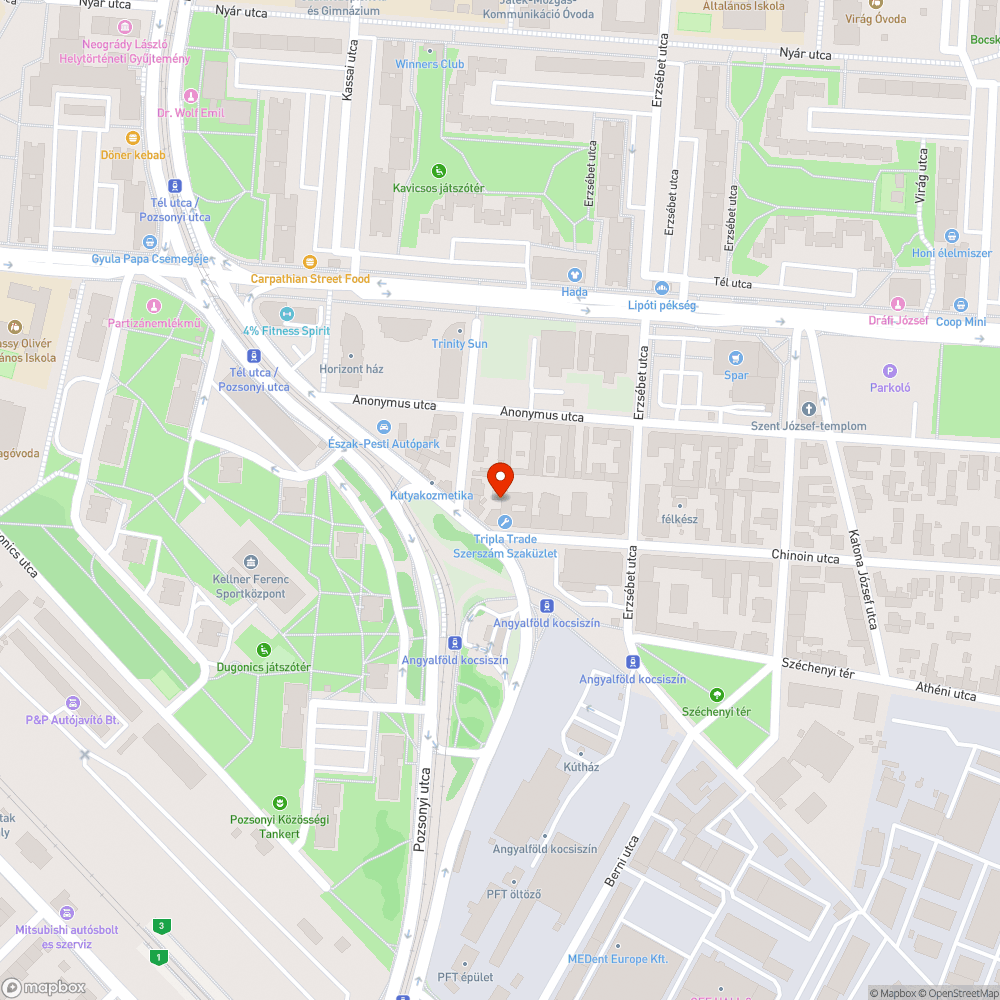 Újpest, Chinoin utca bejelentés helye