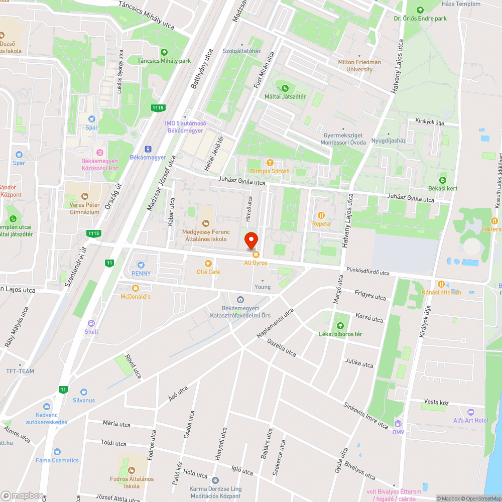 Megdőlt oszlop bejelentés helye