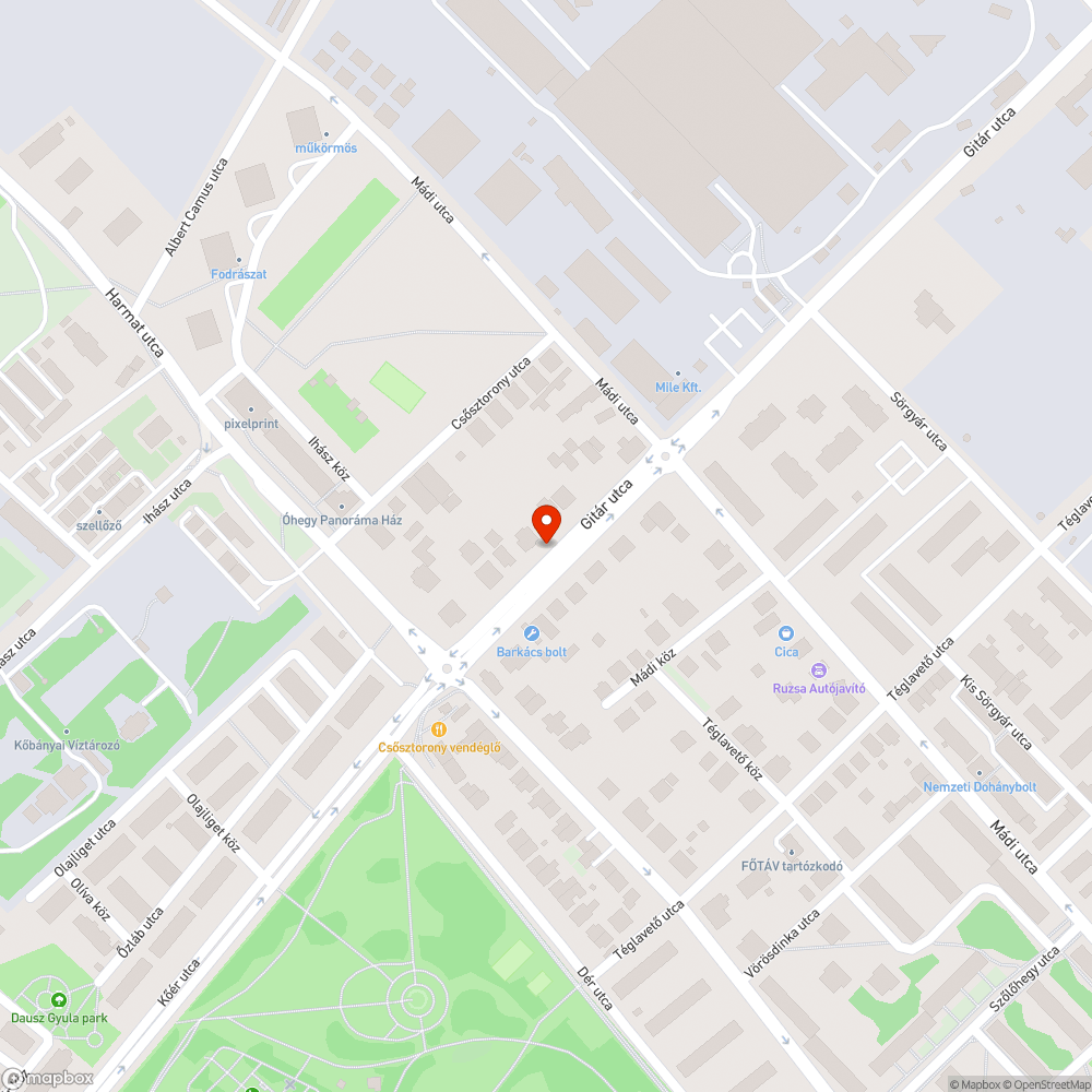 Forgalmi rend változás táblák - Gitár utca bejelentés helye