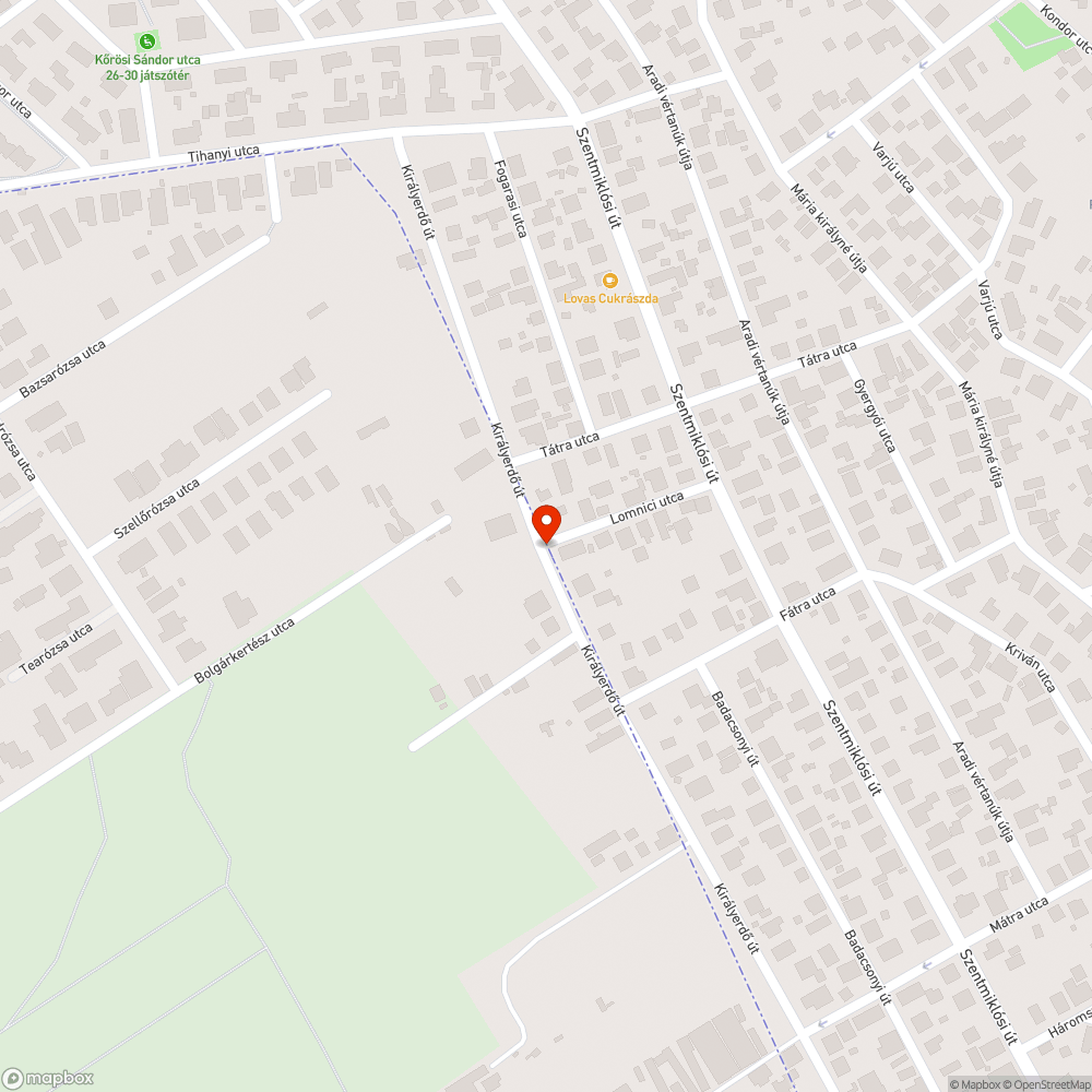 Csepel, Királyerdő út .Téves tábla bejelentés helye