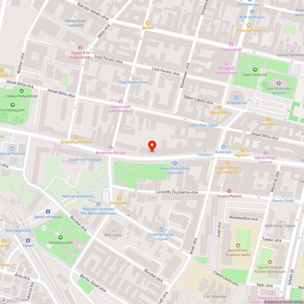 Lerobbant autó bejelentés helye