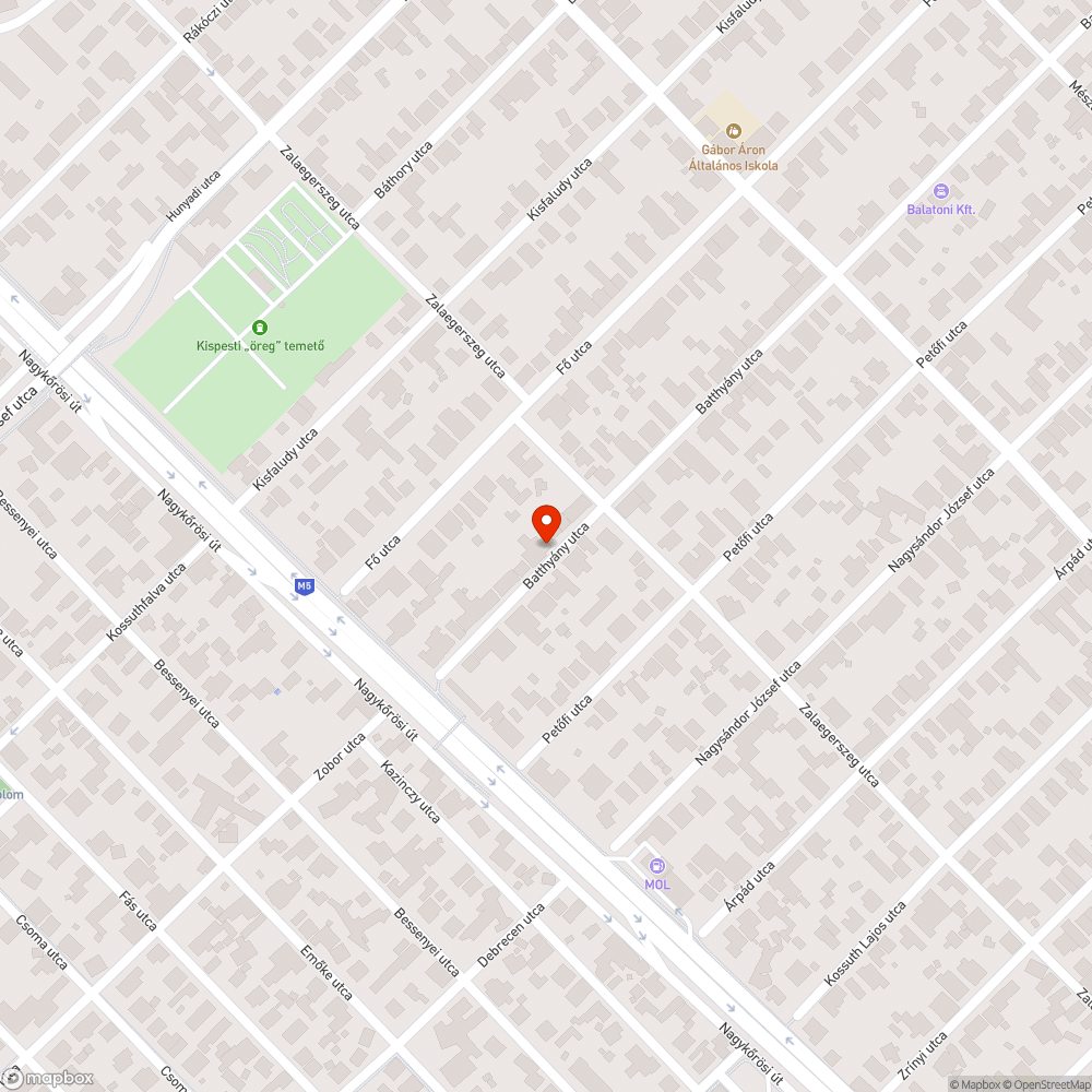 Fokozottan balesetveszélyes burkolathiba a 1196 Batthyány utca 163 előtt az úttesten bejelentés helye