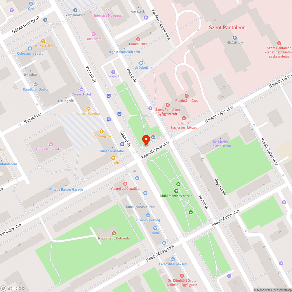 szétesett útjelző bejelentés helye