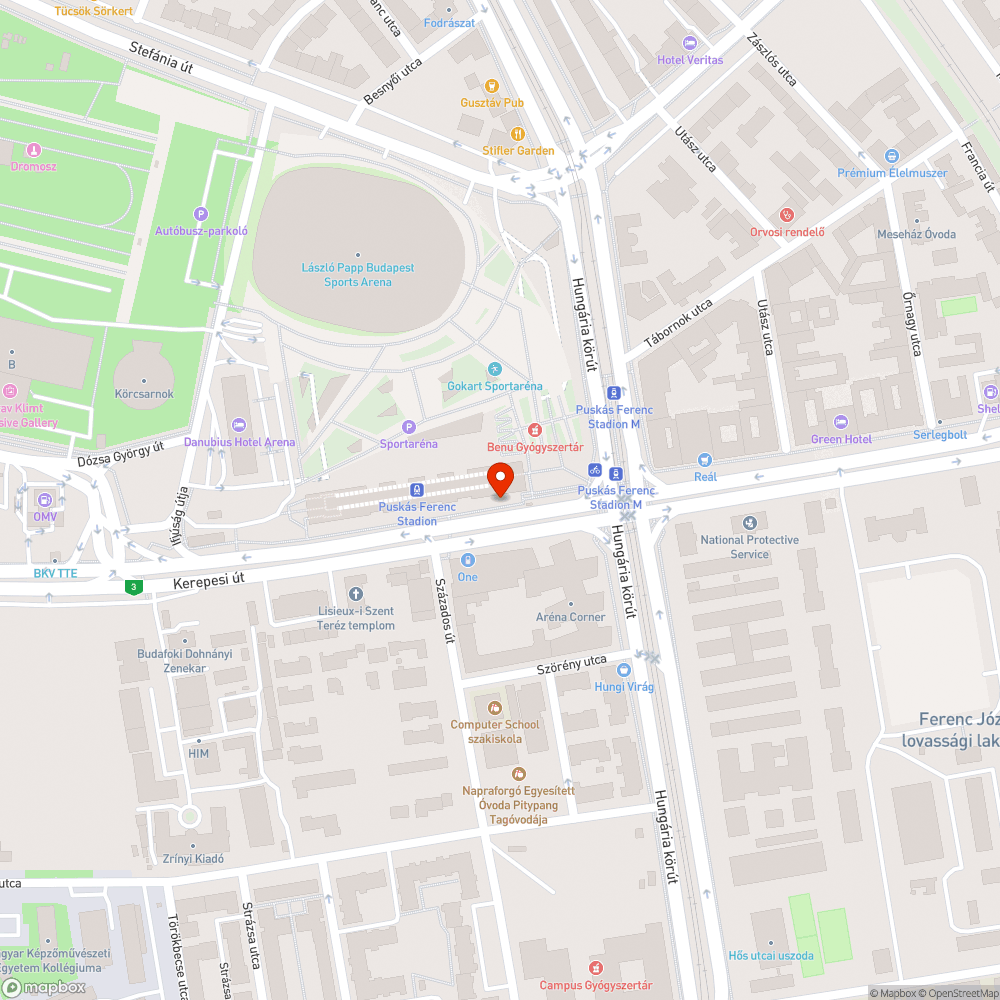 Buszmegállóban repedés bejelentés helye