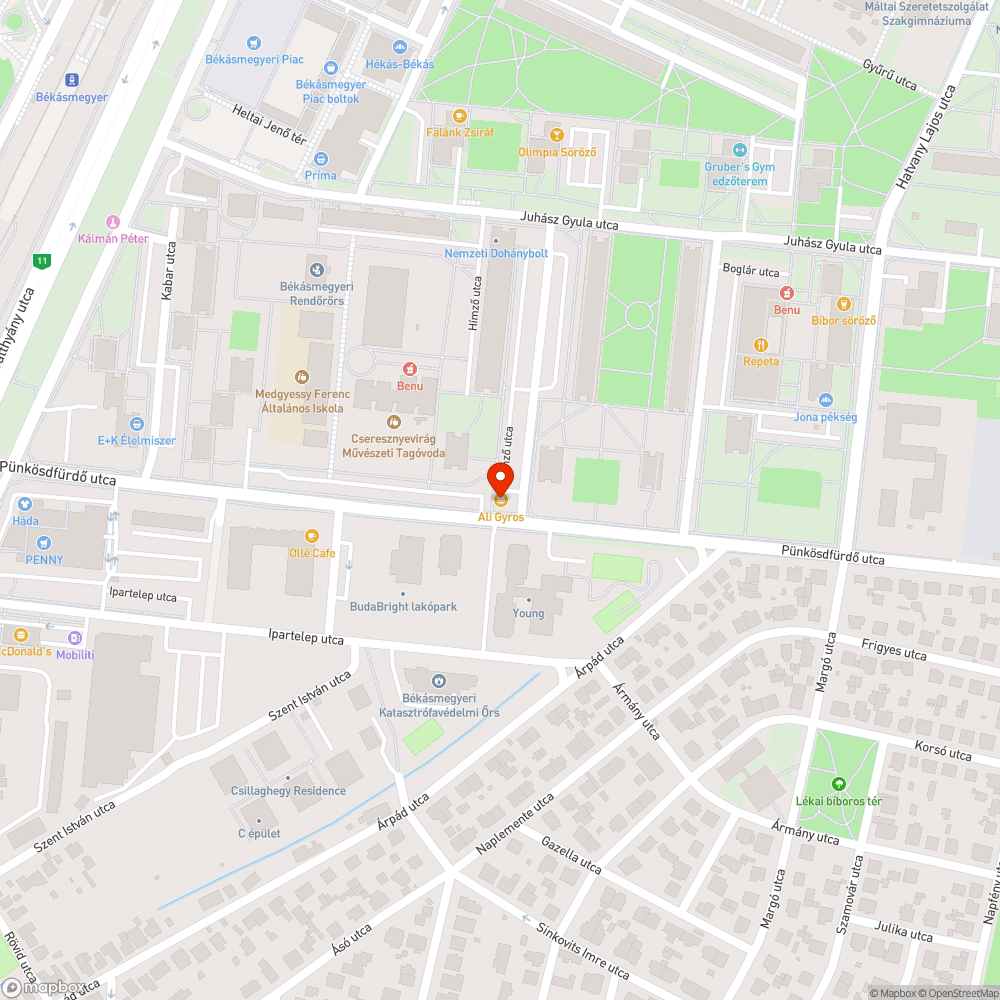 Kiégett lámpa bejelentés helye