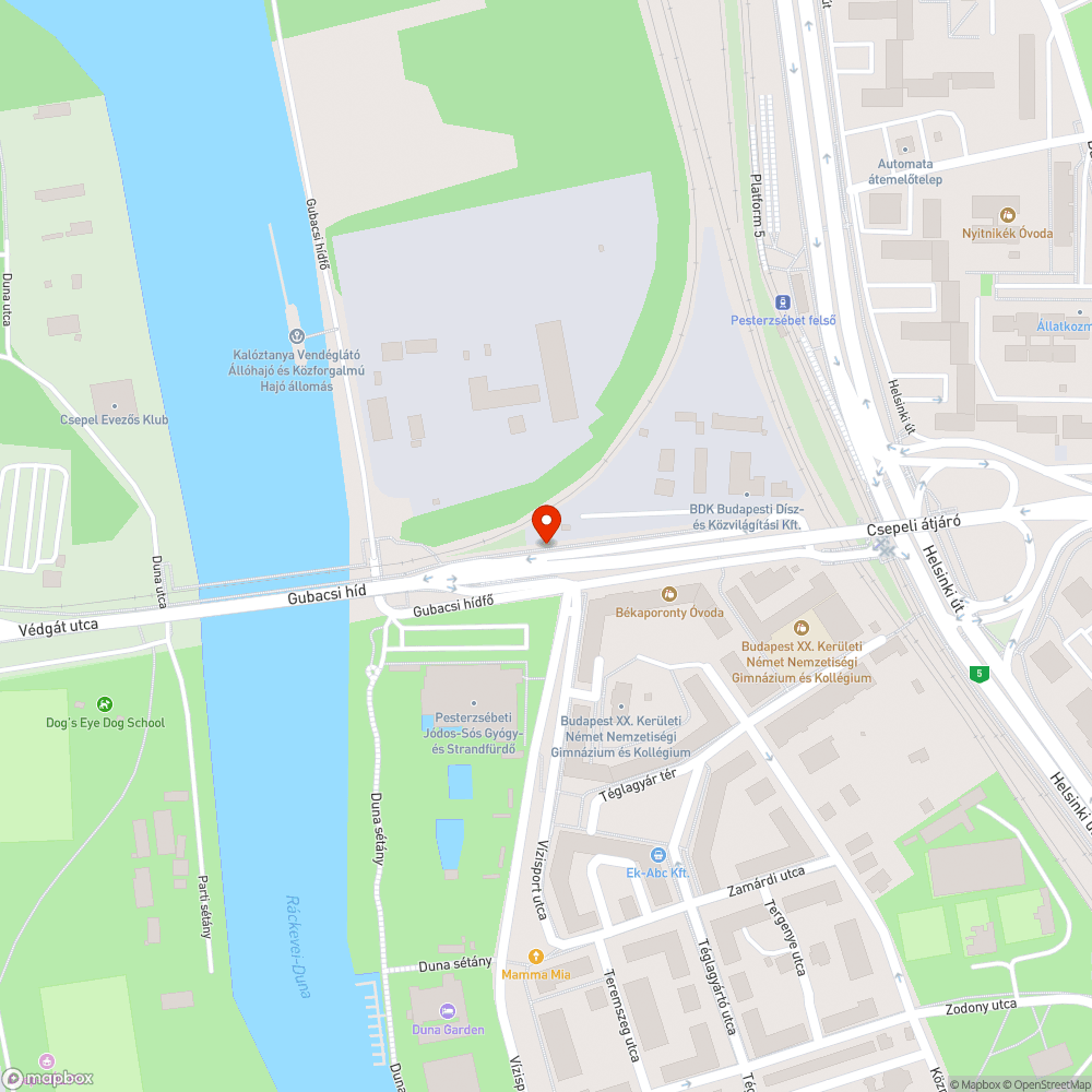 Gubacsi átjáró szemét bejelentés helye