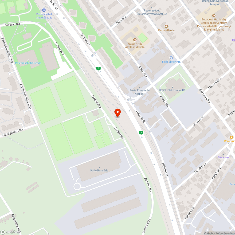 Elhagyott épület bejelentés helye