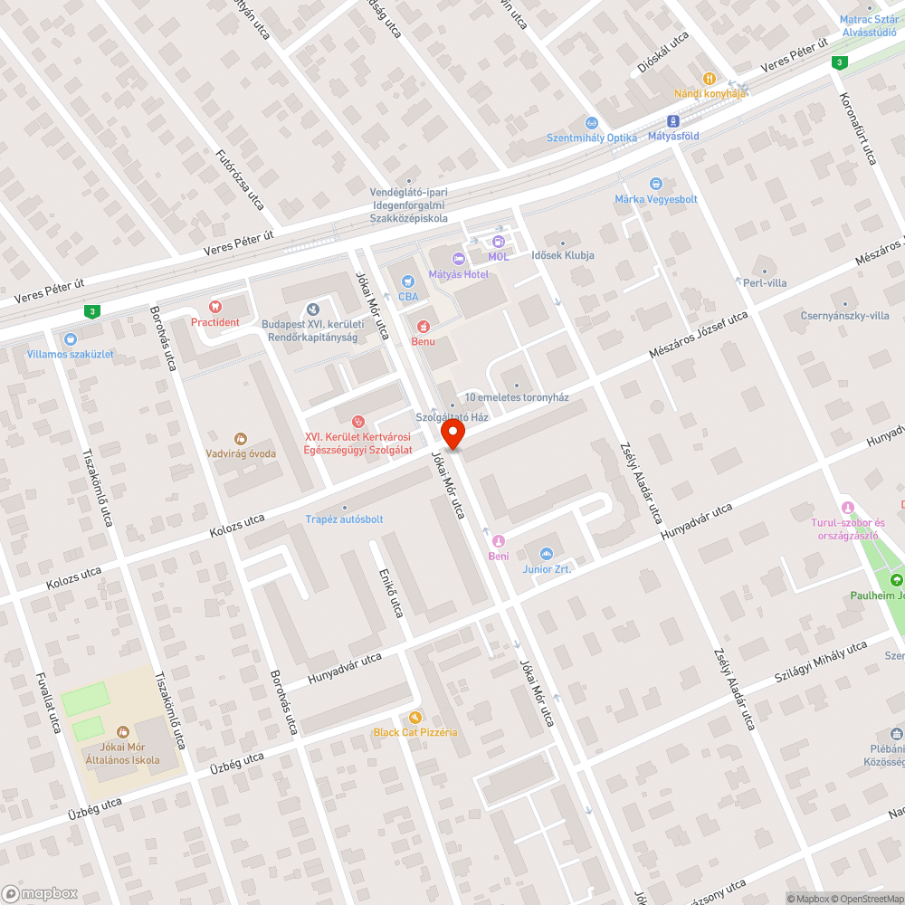 Kidőlt fa bejelentés helye