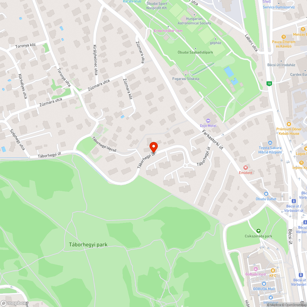 III. kerület, Táborhegyi út T-Com akna süllyedés bejelentés helye