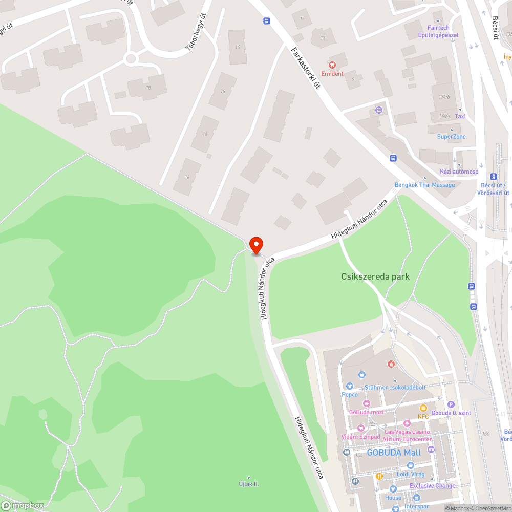 III. ker. Hidegkuti Nándor utca hulladékelhagyás bejelentés helye