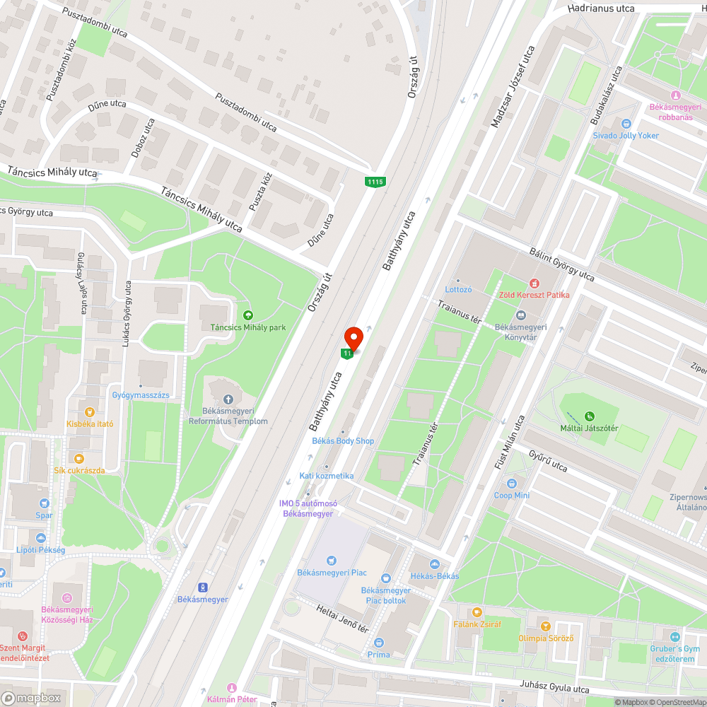 11-es út kivezetője kátyús bejelentés helye