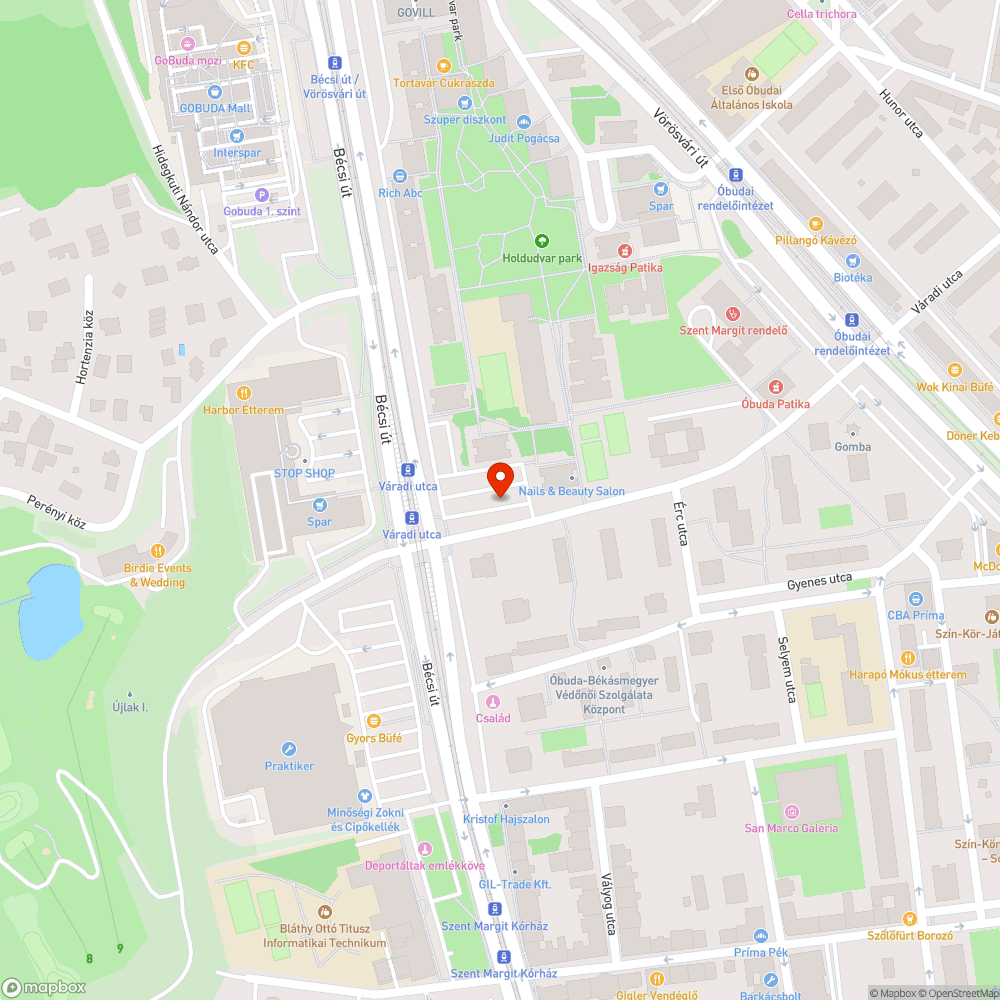 Saras, kátyús parkoló bejelentés helye