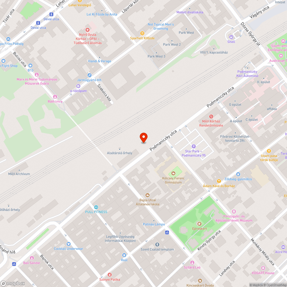 Kidőlt fa a járdán bejelentés helye