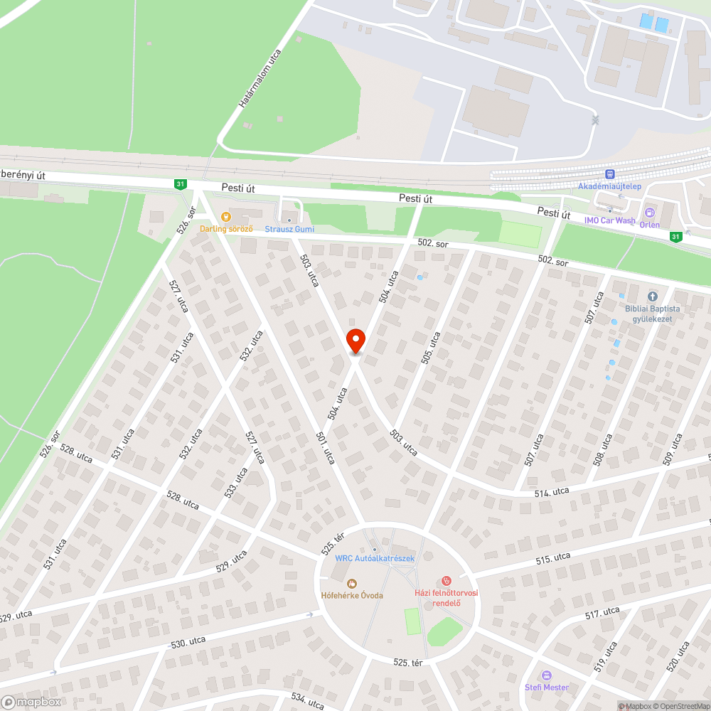 Kiégett utcai világítás bejelentés helye