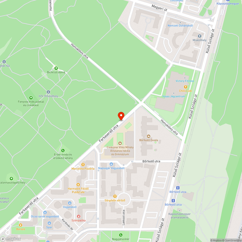 Elhagyott Astra bejelentés helye