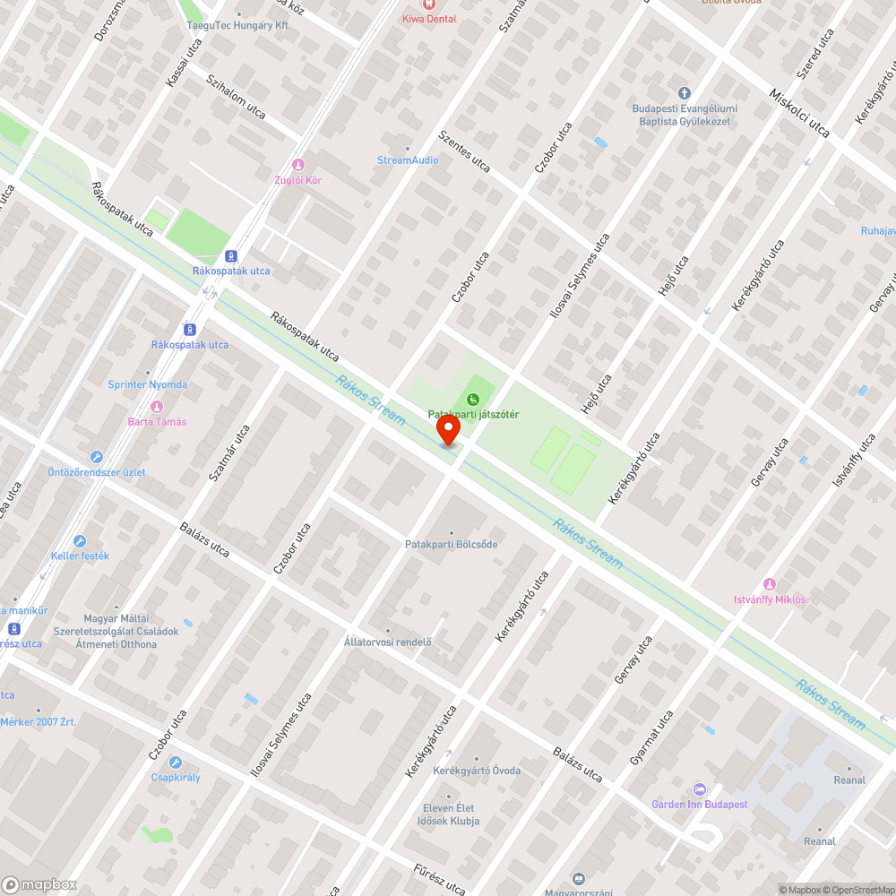 Irodai szék a patakban bejelentés helye