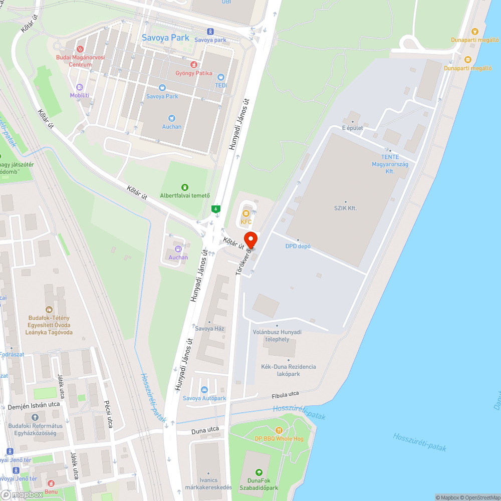 Széttört lámpa bejelentés helye