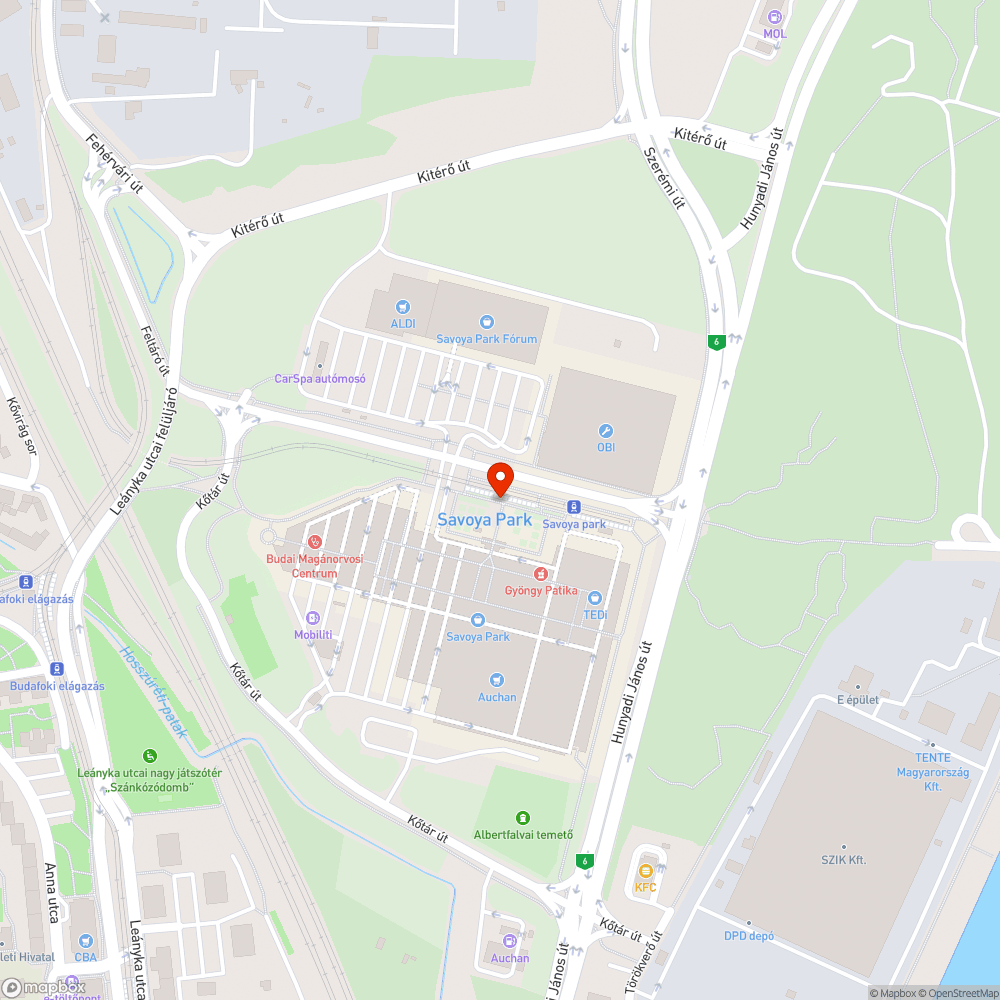 Hibás járda bejelentés helye