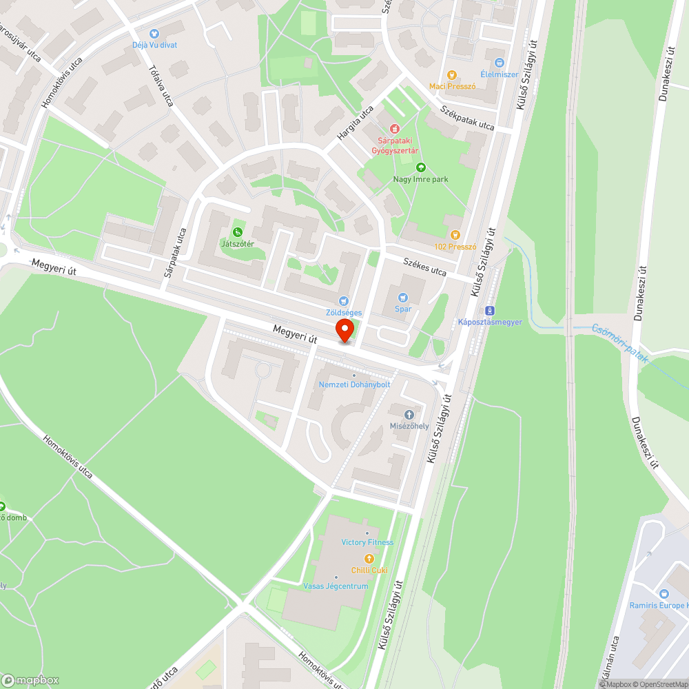 Káposztásmegyer, Megyeri út - Külső Szilágyi út kátyúk bejelentés helye