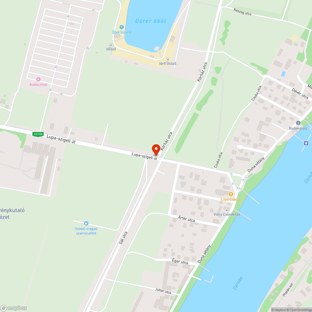 Lakott területen kívüli 30-as zóna bejelentés helye