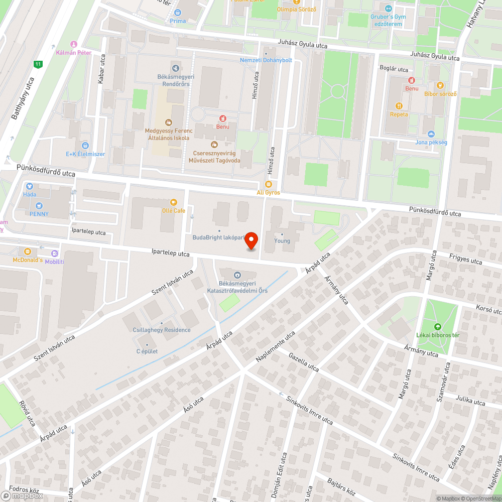 Kátyúk az úton bejelentés helye