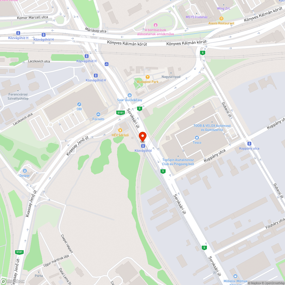 Kiégett lámpa bejelentés helye