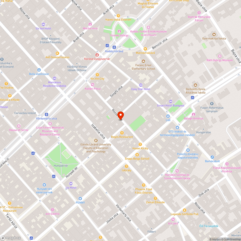 1064 Budapest, Rózsa u. 46. bejelentés helye