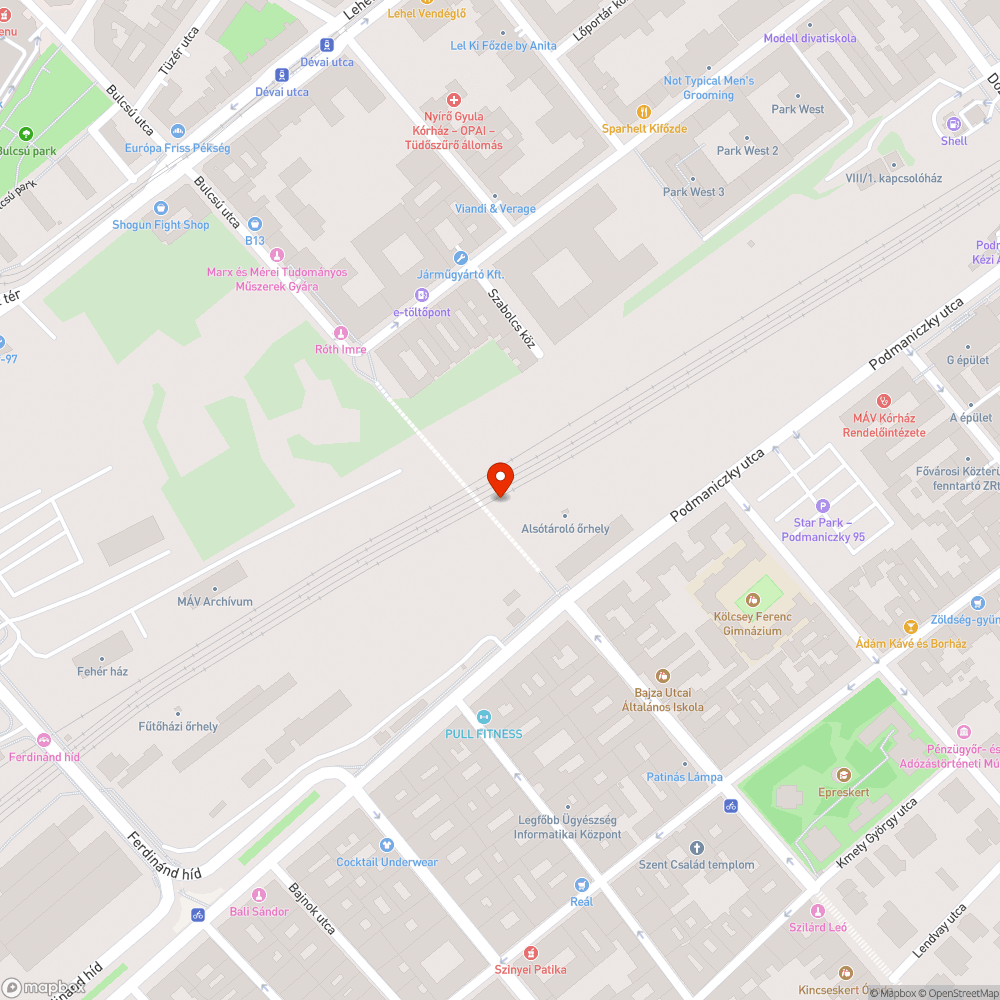 Siralmas Aluljáró bejelentés helye