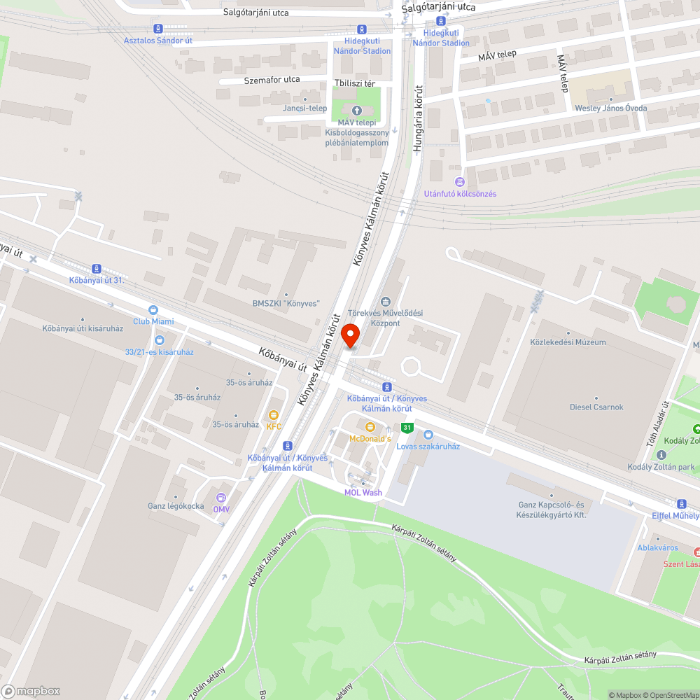 Leesett jelzőtábla bejelentés helye