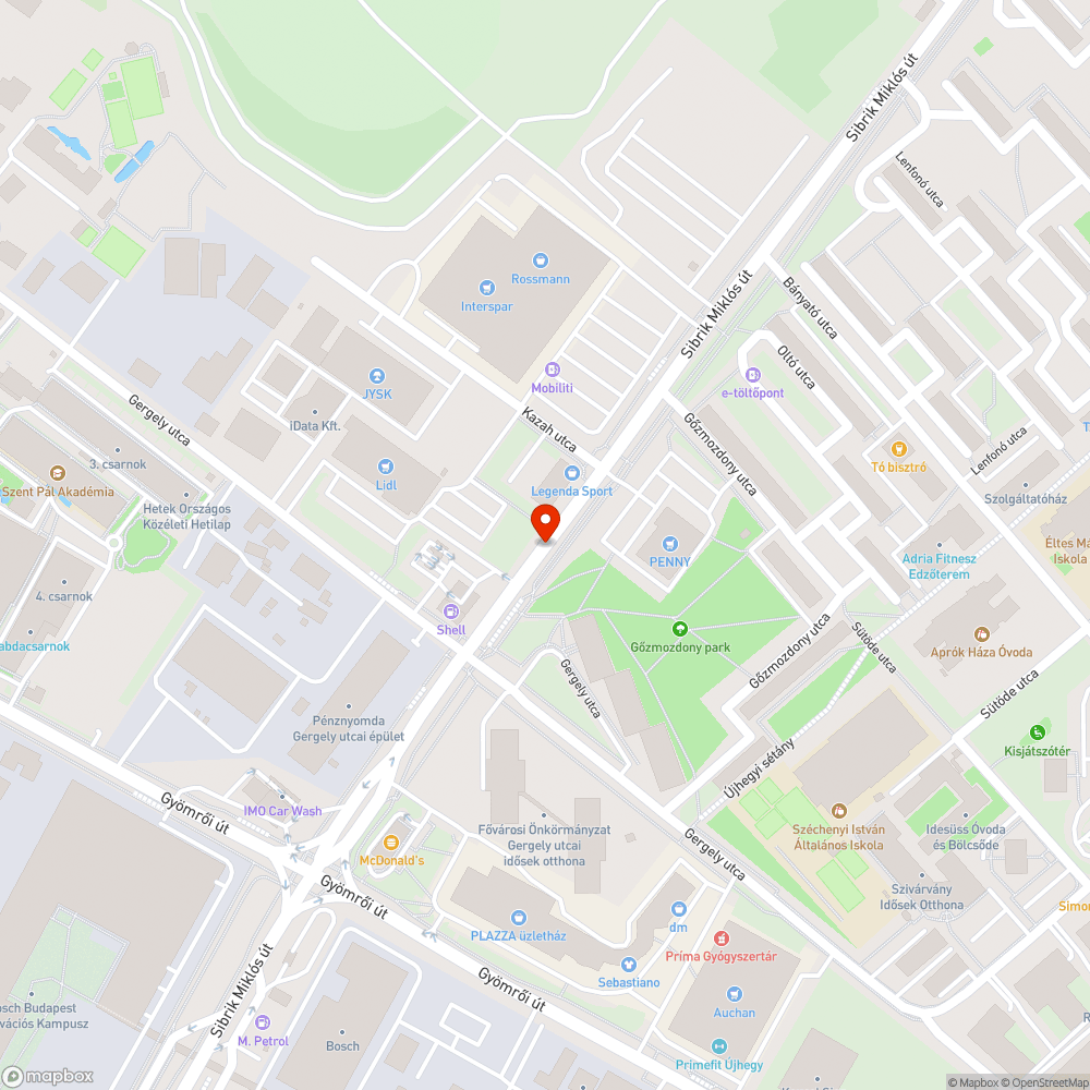 Kiégett lámpa bejelentés helye