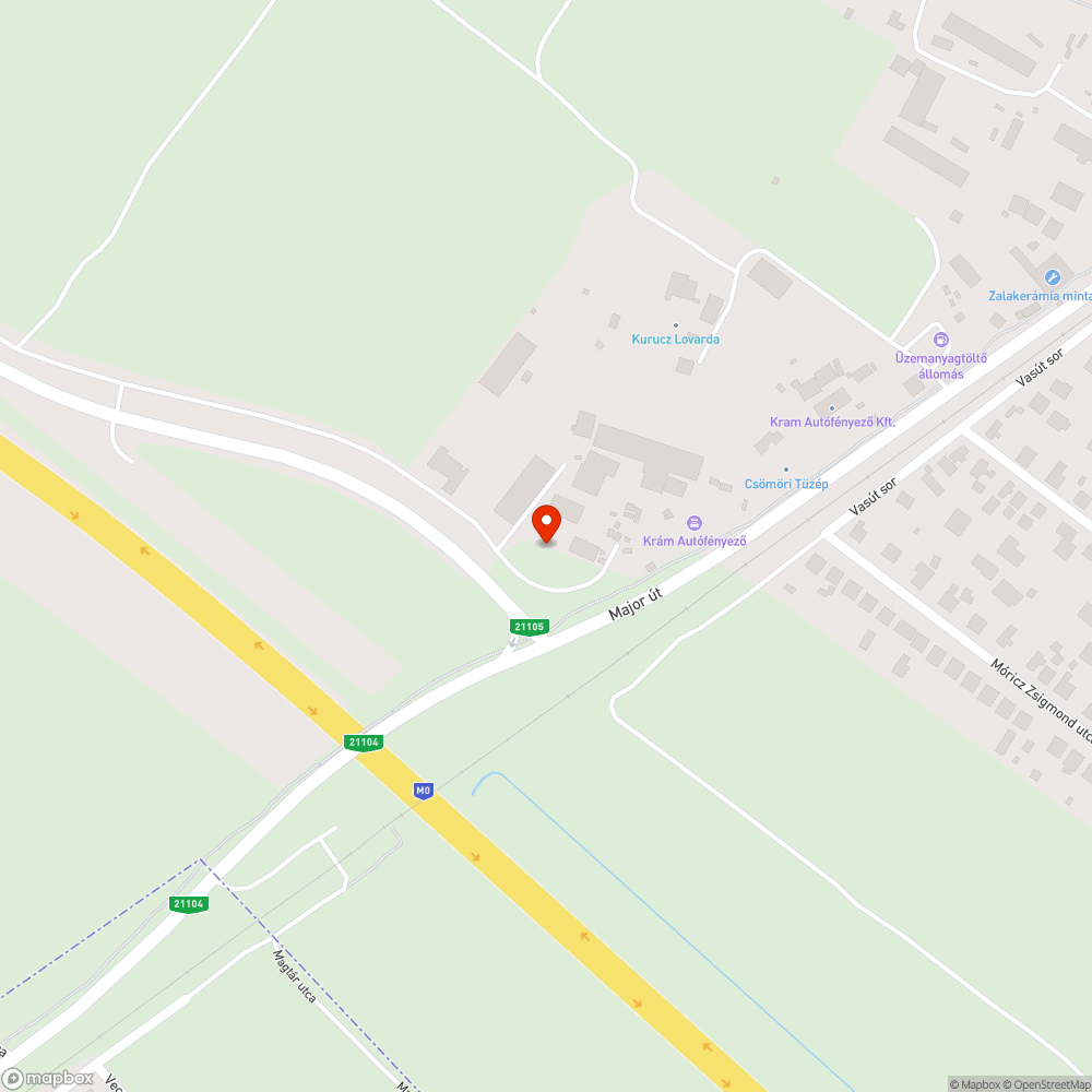 "Bekötő út" a kerékpár úton bejelentés helye