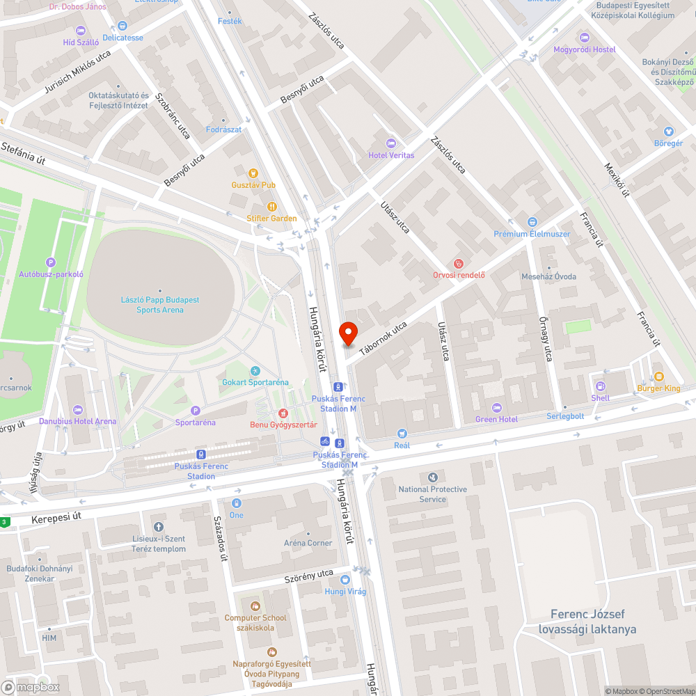 Összetört automata a Puskás Stadionnál bejelentés helye