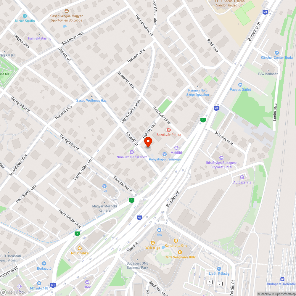 Sasadi út 5. előtti járdán parkolás bejelentés helye