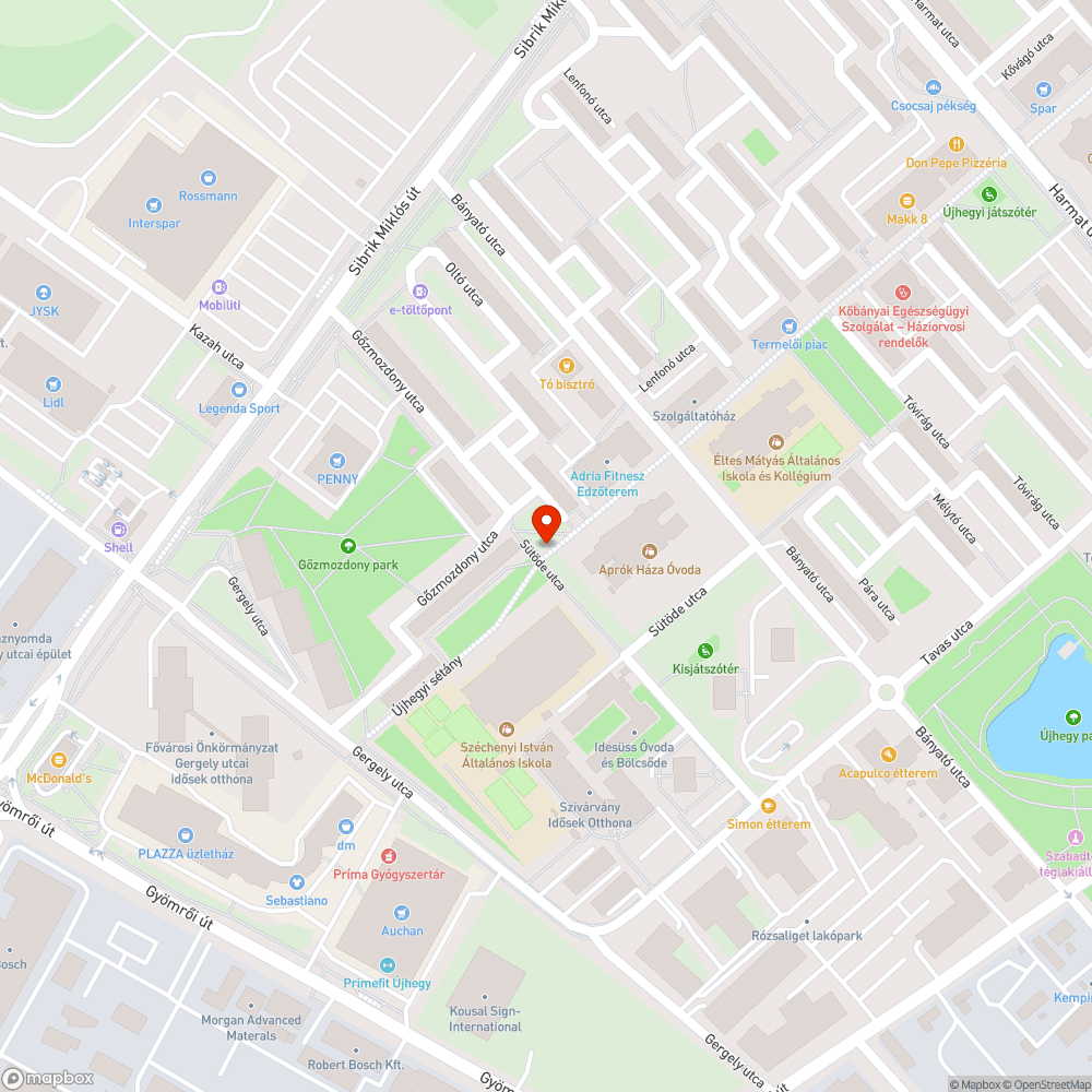 Ronda utcanévtábla bejelentés helye