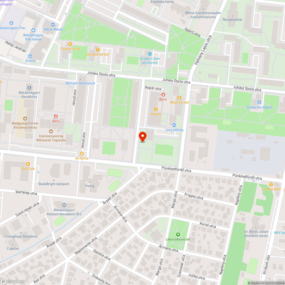 Kiégett lámpa bejelentés helye