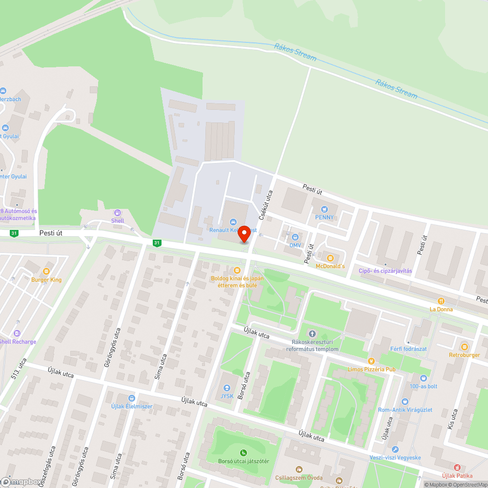 Kátyú a fedél körül bejelentés helye