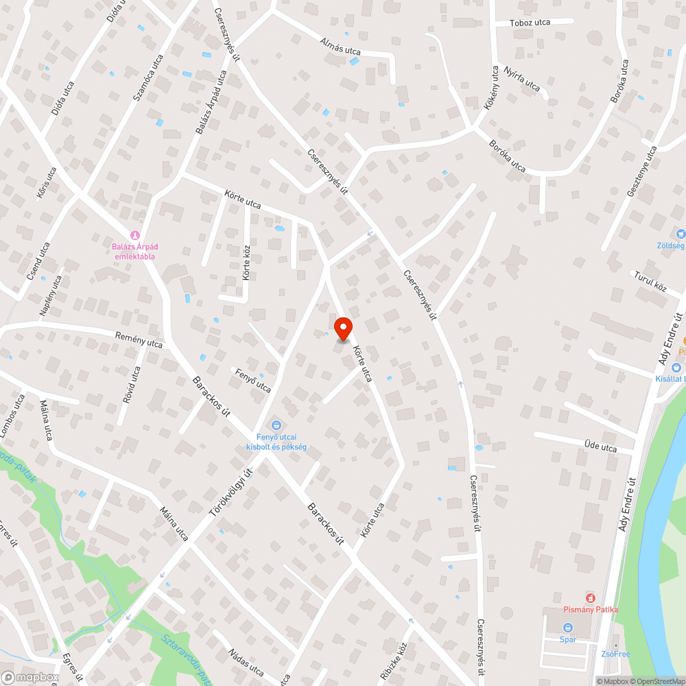 Kiégett közterületi lámpa bejelentés helye